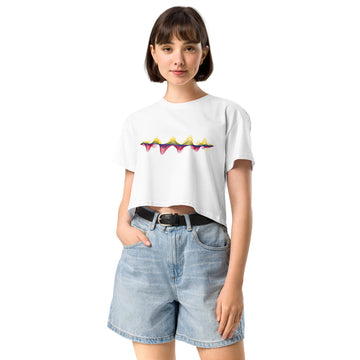 Colombia 3D Music Soundwave - Women’s crop top