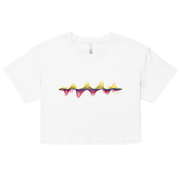 Colombia 3D Music Soundwave - Women’s crop top