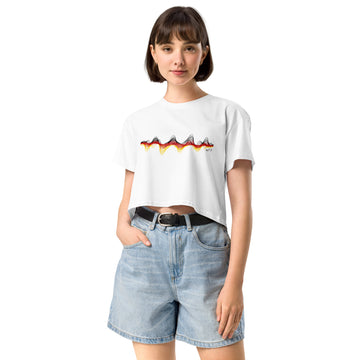 Germany 3D Music Soundwave - Women’s crop top