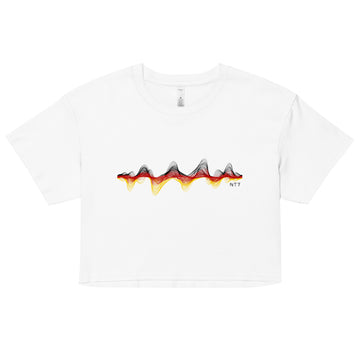 Germany 3D Music Soundwave - Women’s crop top