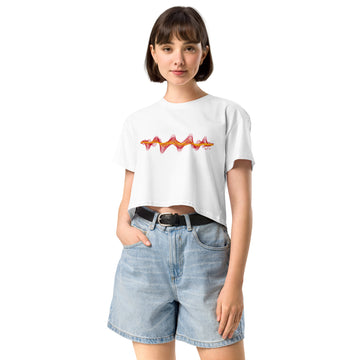 Spain 3D Music Soundwave - Women’s crop top