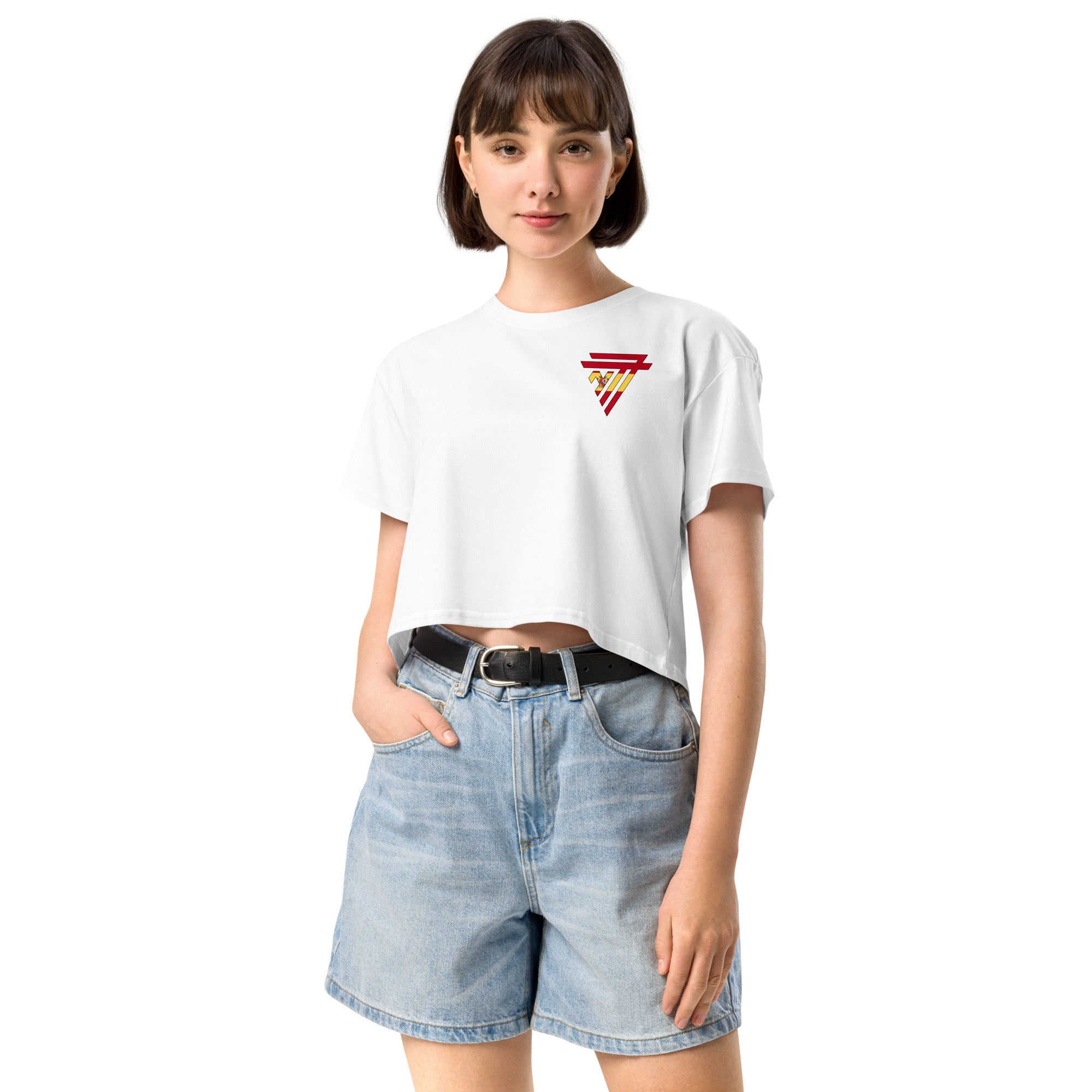 Spain Fashion Chest Logo - Women’s crop top