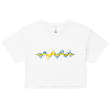 Sweden 3D Music Soundwave - Women’s crop top