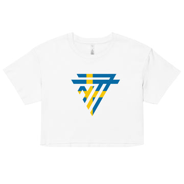 Sweden Superhero Fashion Chest Logo - Women’s crop top