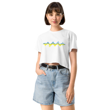 Ukraine 3D Music Soundwave - Women’s crop top