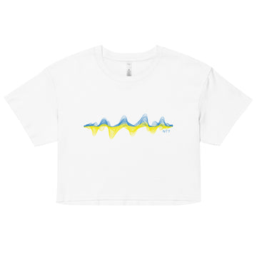 Ukraine 3D Music Soundwave - Women’s crop top