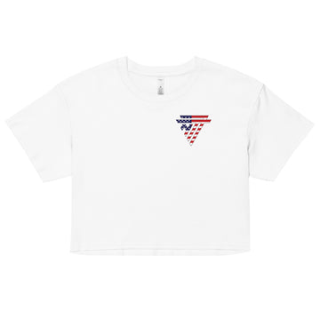 USA Fashion Chest Logo - Women’s crop top