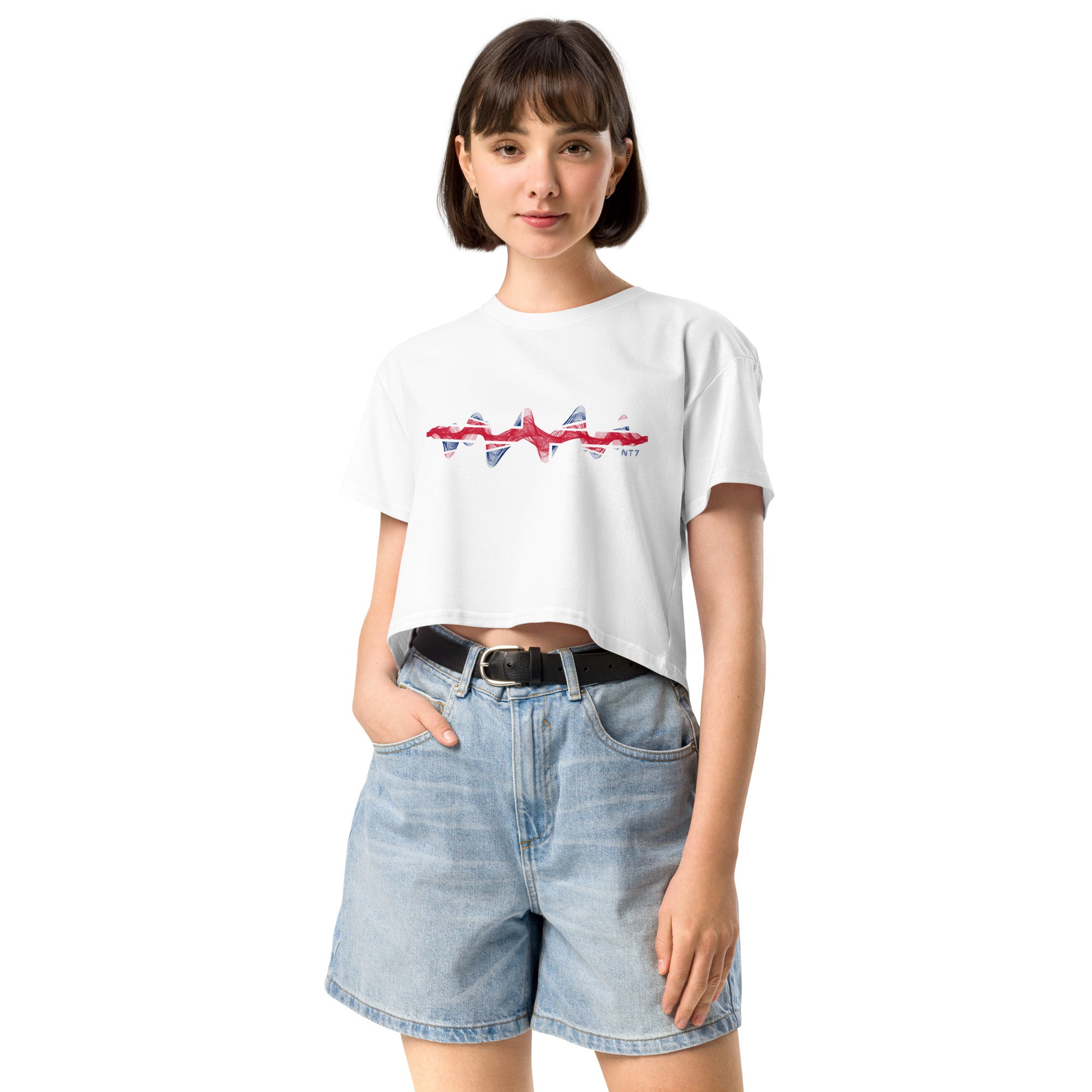 Great Britain 3D Music Soundwave - Women’s crop top