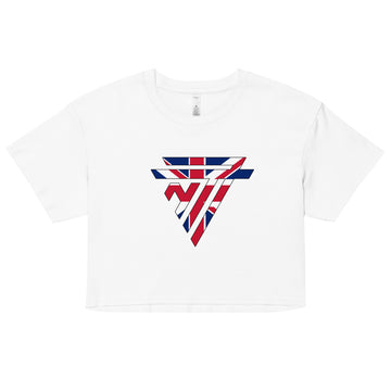 Great Britain Superhero Fashion Chest Logo - Women’s crop top