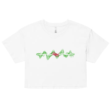 Wales 3D Music Soundwave - Women’s crop top