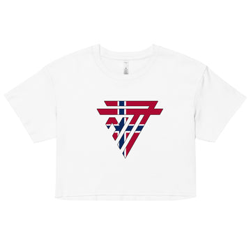 Norway Superhero Fashion Chest Logo - Women’s crop top