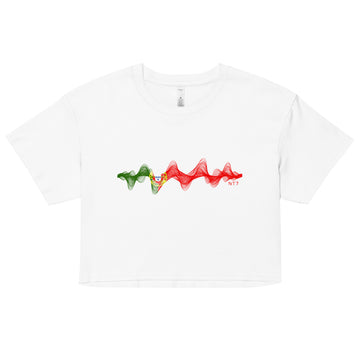 Portugal 3D Music Soundwave - Women’s crop top