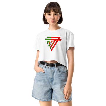 Portugal Superhero Fashion Chest Logo - Women’s crop top