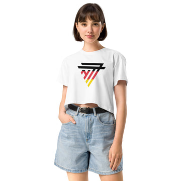 Germany Superhero Fashion Chest Logo - Women’s crop top