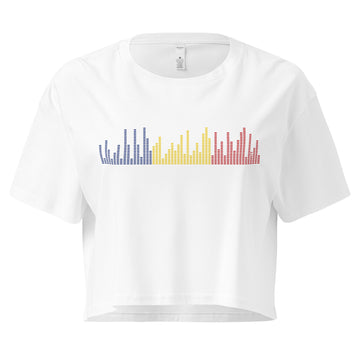 Romania Music Graphic Equalizer - Women’s crop top