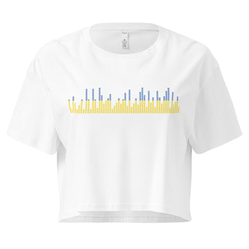 Ukraine Music Graphic Equalizer - Women’s crop top