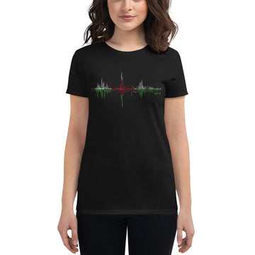 Wales Pulse Music Soundwave - Women's short sleeve fitted t-shirt