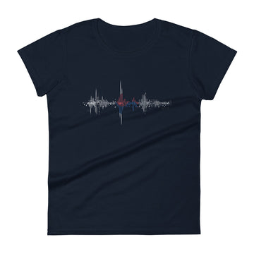 South Korea Pulse Music Soundwave - Women's short sleeve fitted t-shirt