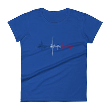 France Pulse Music Soundwave - Women's short sleeve fitted t-shirt