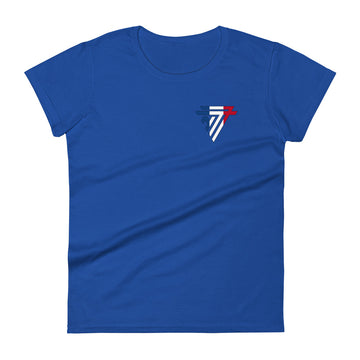 France Fashion Chest Logo - Women's short sleeve fitted t-shirt