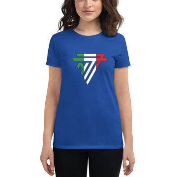 Italy Superhero Fashion Chest Logo - Women's short sleeve fitted t-shirt