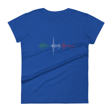 Italy Pulse Music Soundwave - Women's short sleeve fitted t-shirt