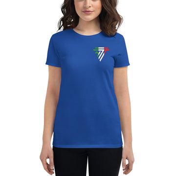 Italy Fashion Chest Logo - Women's short sleeve fitted t-shirt