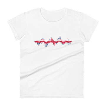 Great Britain 3D Music Soundwave - Women's short sleeve fitted t-shirt