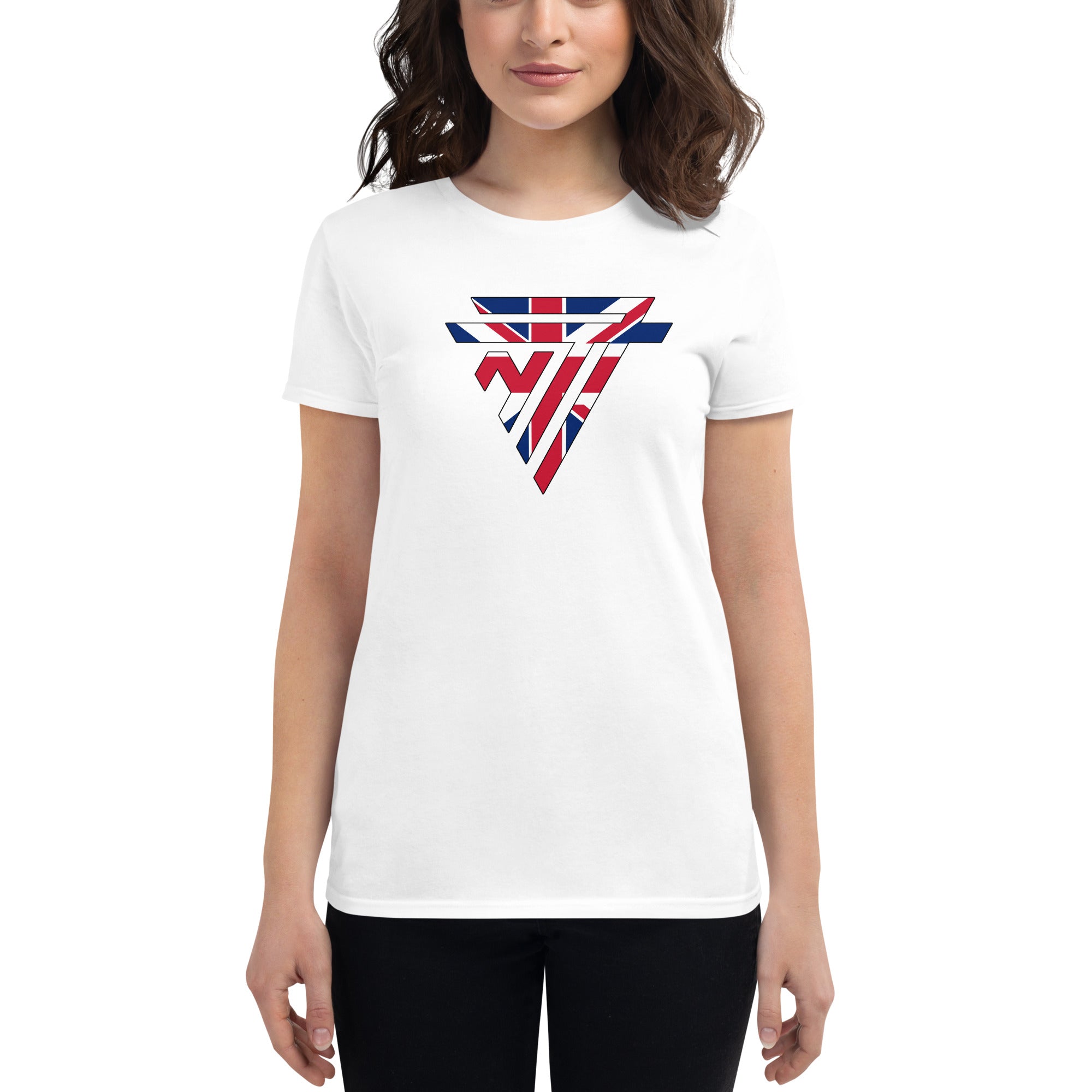 Great Britain Superhero Fashion Chest Logo - Women's short sleeve fitted t-shirt