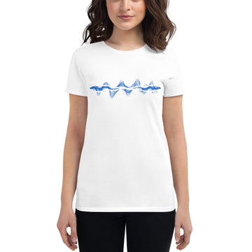 Scotland 3D Music Soundwave - Women's short sleeve fitted t-shirt