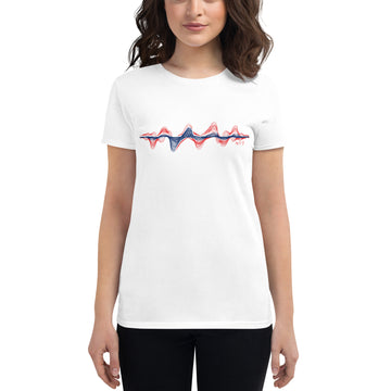 Norway 3D Music Soundwave - Women's short sleeve fitted t-shirt