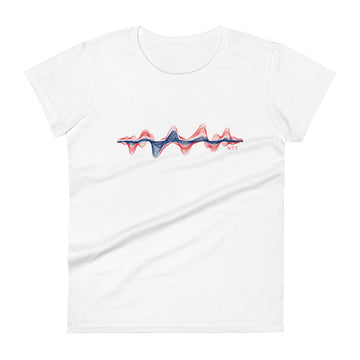 Norway 3D Music Soundwave - Women's short sleeve fitted t-shirt