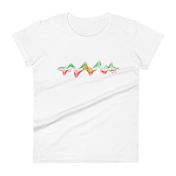 Iran 3D Music Soundwave - Women's short sleeve fitted t-shirt