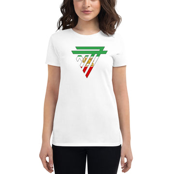 Iran Superhero Fashion Chest Logo - Women's short sleeve fitted t-shirt