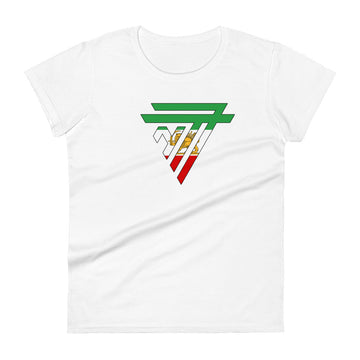 Iran Superhero Fashion Chest Logo - Women's short sleeve fitted t-shirt