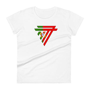 Portugal Superhero Fashion Chest Logo - Women's short sleeve fitted t-shirt