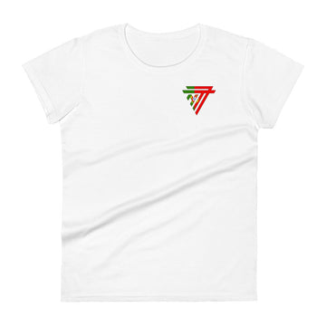 Portugal Fashion Chest Logo - Women's short sleeve fitted t-shirt