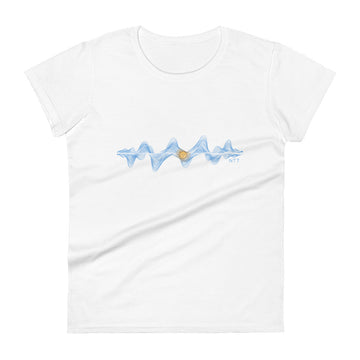 Argentina 3D Music Soundwave - Women's short sleeve fitted t-shirt