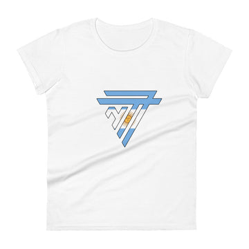 Argentina Superhero Fashion Chest Logo - Women's short sleeve fitted t-shirt