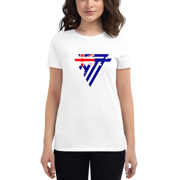 Australia Superhero Fashion Chest Logo - Women's short sleeve fitted t-shirt