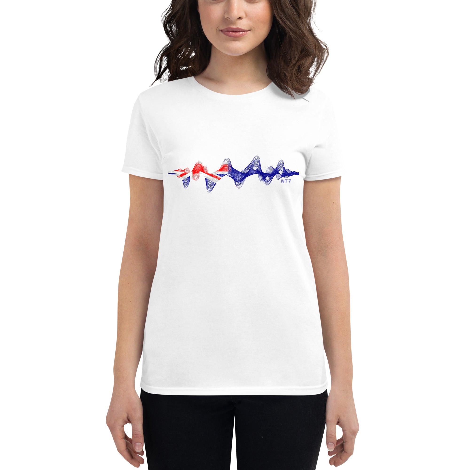 Australia 3D Music Soundwave - Women's short sleeve fitted t-shirt