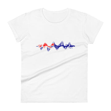 Australia 3D Music Soundwave - Women's short sleeve fitted t-shirt