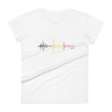 Belgium Pulse Music Soundwave - Women's short sleeve fitted t-shirt