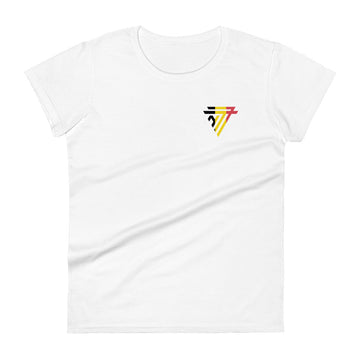 Belgium Fashion Chest Logo - Women's short sleeve fitted t-shirt