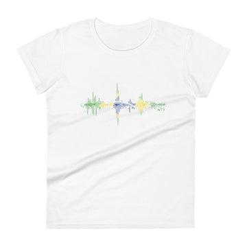 Brazil Pulse Music Soundwave - Women's short sleeve fitted t-shirt