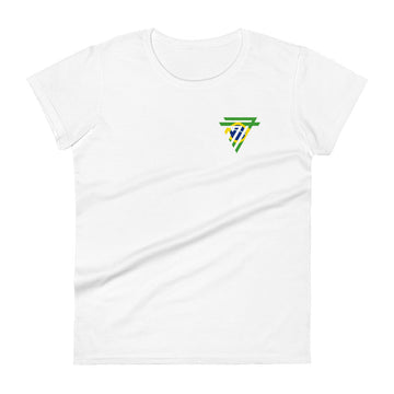 Brazil Fashion Chest Logo - Women's short sleeve fitted t-shirt