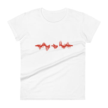 Canada 3D Music Soundwave - Women's short sleeve fitted t-shirt