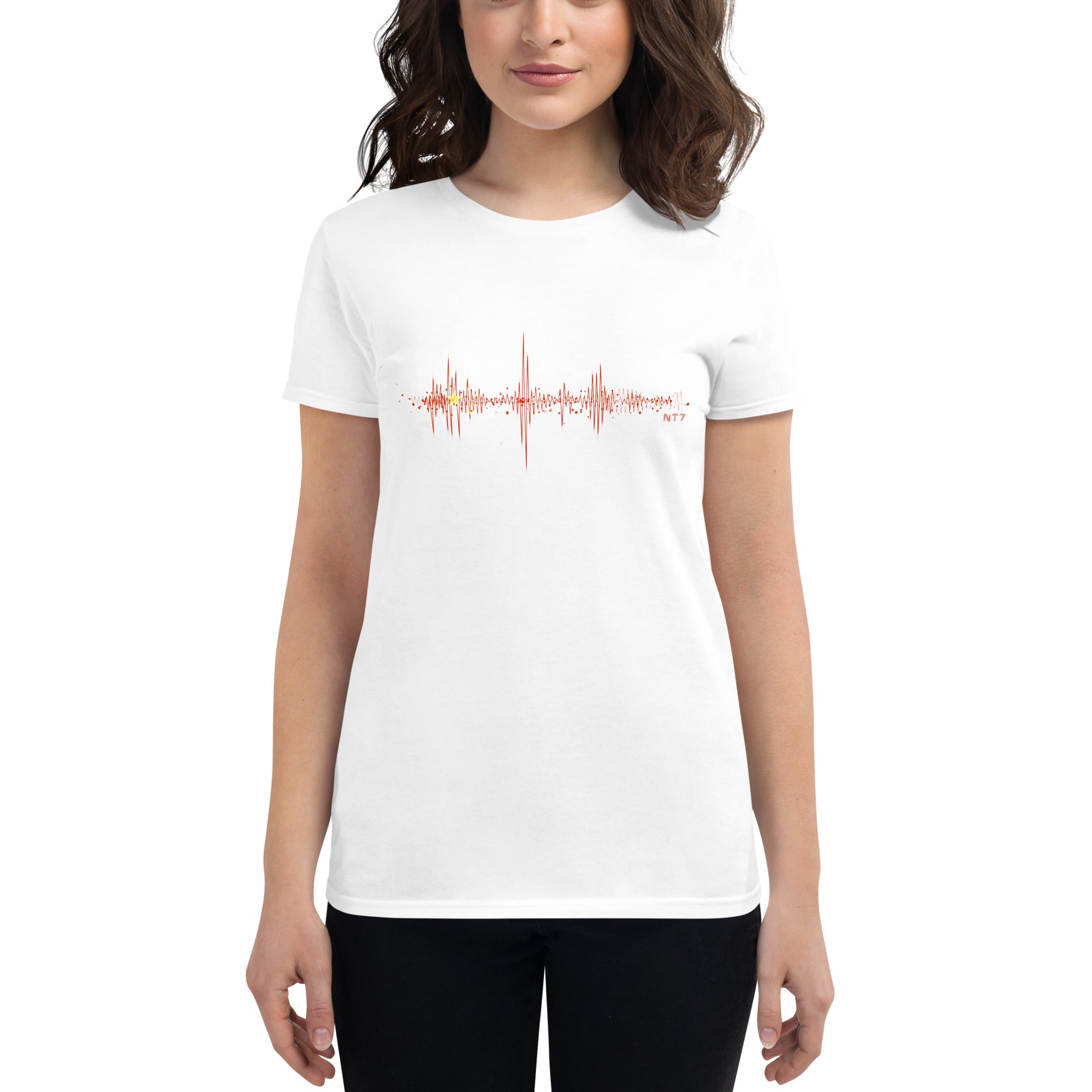 China Pulse Music Soundwave - Women's short sleeve fitted t-shirt