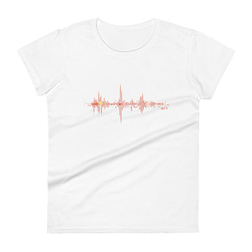 China Pulse Music Soundwave - Women's short sleeve fitted t-shirt