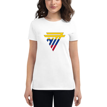 Colombia Superhero Fashion Chest Logo - Women's short sleeve fitted t-shirt